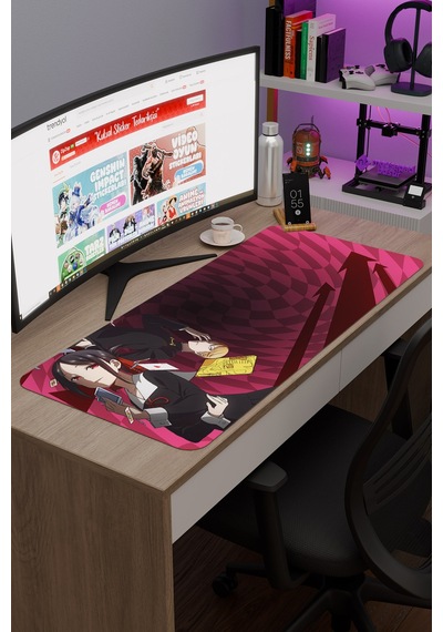 Kaguya Sama Anime V1 - 90x40 Xxl Gaming Kauçuk Kaymaz Taban Mouse Pad Fare Altlığı