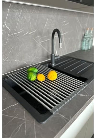Prima Nova, Primanova Lavabo Üstü Katlanabilen Mutfak Rafı - Gri, Adl30207608