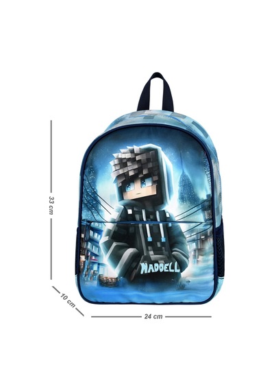 Waddell Lisansli Lacivert Siyah Anaokul Sirt Cantasi Robloks