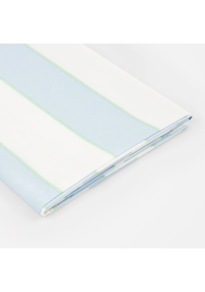 Meri Meri - Pale Blue Stripe Tablecloth - Soluk Mavi Çizgili Kağıt Masa Örtüsü