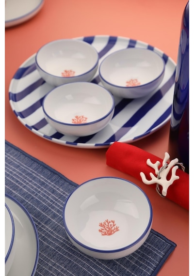 Kütahya Porselen Moderna 4 Parça 8 Cm Kase Coral Paradise Çok Renkli