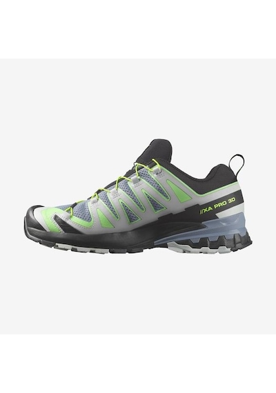 Salomon 472719 Xa Pro 3d V9 Flint Stone/green Gecko/black Erkek Outdoor Ayakkabı Gri
