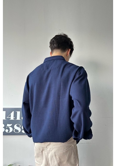 Chill Cozy Relax Fit Lacivert Gömlek-lacivert Lacivert