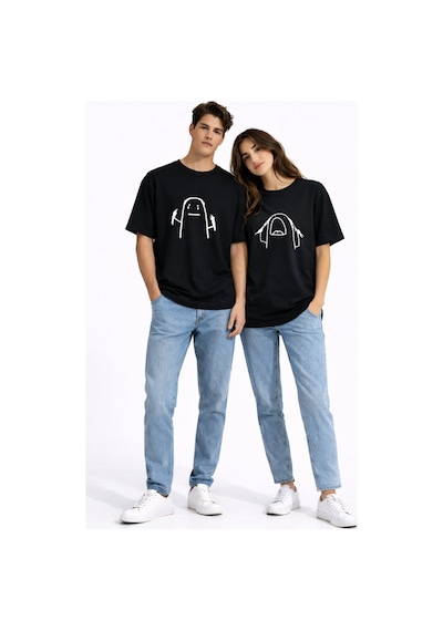 Nevermind Saç Yolma Temalı Çift Kombini Oversize Unisex Tişört Sevgili Tişörtü Beyaz Siyah Siyah Nevermind Saç Yolma Temalı Çift Kombini Oversize Unisex Tişört Sevgili Tişörtü Beyaz Siyah Siyah