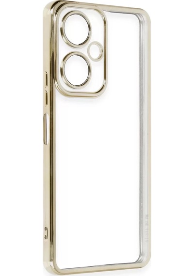 Newface Vivo Y27 Kılıf Razer Lensli Silikon - Gold Altın
