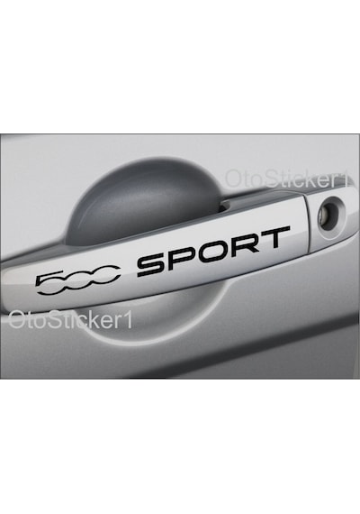 Oto Sticker Fiat 500 Sport Kapı Kolu Ve Jant Sticker 8 Adet