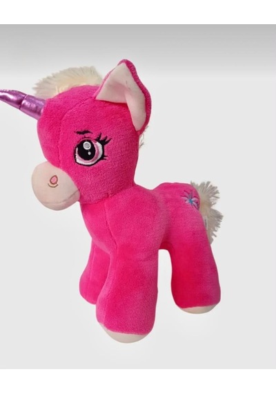Boynuzlu Fuşya At Pony Unicorn 40 Cm Sevimli Konforlu: Peluş Uyku Yastığı Ve Sarılma Arkadaşı Dekoratif Oyuncak