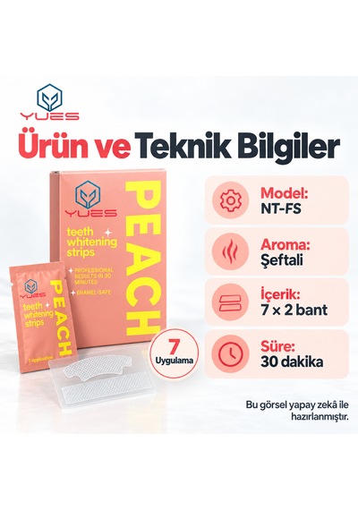 Yues Nt-fs Şeftali Aromalı Diş Beyazlatma Bandı 14 Adet