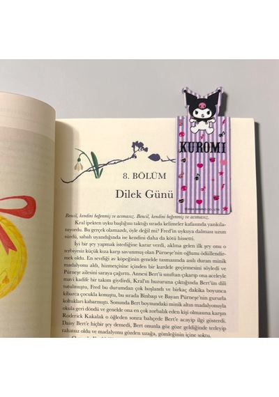 Bakgelal Sanrio Lisanslı Kuromi 3 Lü Manyetik Kitap Ayracı Seti Sevimli Bookmark Kırtasiye Aksesuarı - 9075693633188