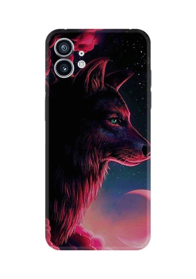 Nothing Phone 2 Kılıf Desenli Silikon Wolf And Moon 1380
