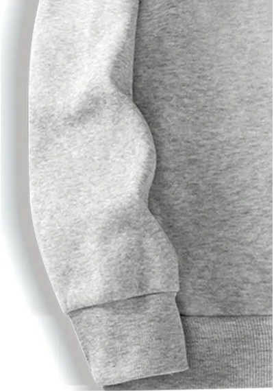 Gri Fermuarlı Dikyaka Sweatshirt- Yıldız - Kışık Şardonlu Kumaş Gri
