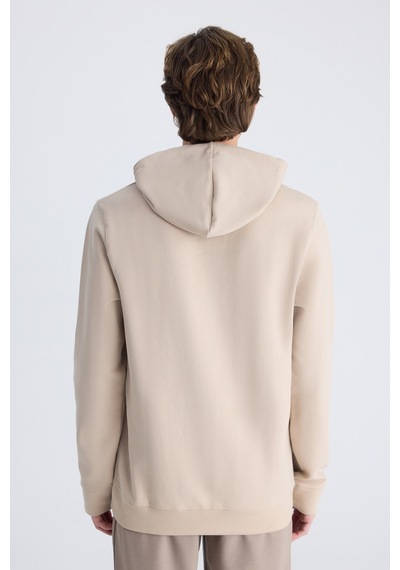 Twn Slim Fit Bej Düz Örgü Pamuklu Sweatshirt 5ece247020042 Bej