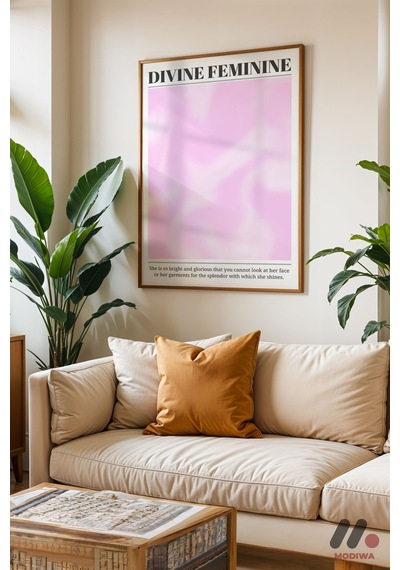Divine Feminine Aura Poster, Ahşap Çerçeveli Duvar Tablosu - Kişiye Özel Hediye