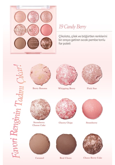 Dasique Mat Ve Işıltılı Renk Seçenekleri Sunan Far Paleti Shadow Palette 19 Candy Berry 19 Candy Berry
