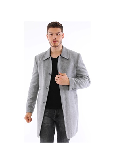 Plt8365 Dewberry Erkek Palto-gri Gri