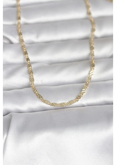 Cm 14k Gold Renk Çizgi Lazer Model 60 Cm Kadın Kolye - Lisinya altın