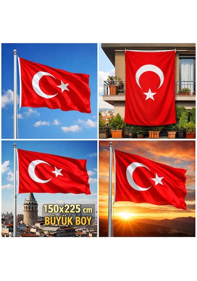 150 Cm X 225 Cm Türk Bayrağı Gururun En Büyük Hali 150 X 225
