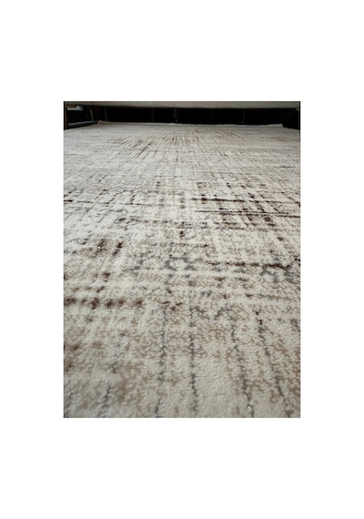 Merinos Vista %100 Akrilik Krem Kahve Desenli Kesme Halı Yolluk Antre Koridor Salon Halısı 79300-80