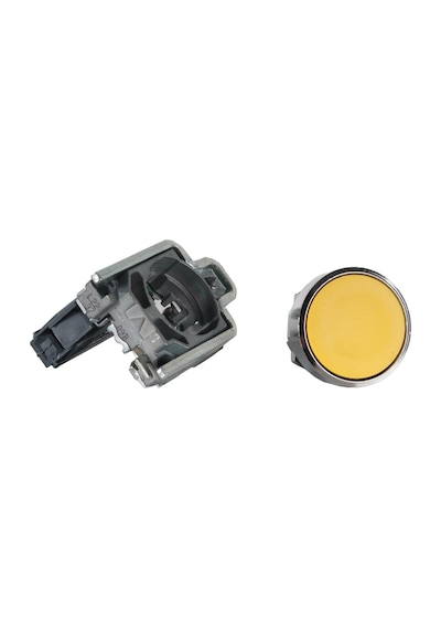 Schneider 22MM 1NA Metal Sarı Yaylı Buton - XB4BA51
