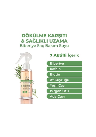 Lexroo Saç Dökülme Karşıtı, Hızlı Saç Uzamasına Yardımcı Vegan Biberiye Bakım Suyu