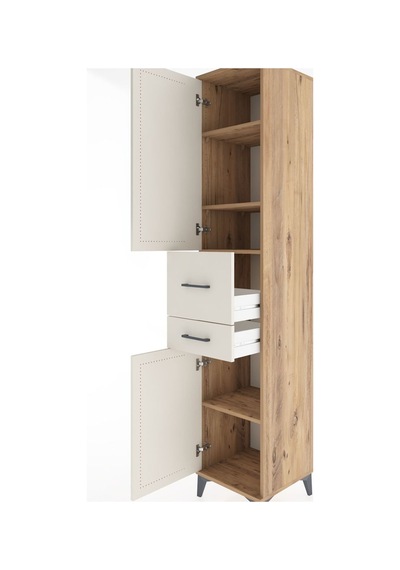 Hyperion Dolap 4 Raflı 2 Çekmeceli 2 Kapaklı 44x44x221 Çam-ay... Çam