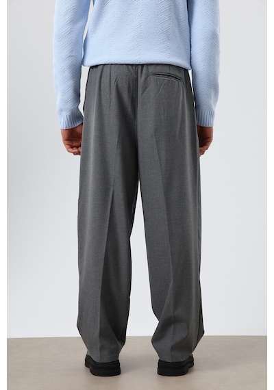Vamos Baggy Fit Kumaş Pantolon 30-795-1 Gri
