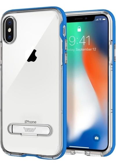 Buff Apple Uyumlu iPhone X Air Bumper Kılıf Blue