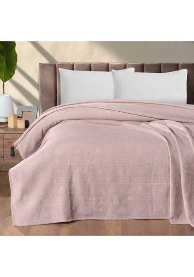 Maxstyle Tek Kişilik %100 Pamuk Pike Pudra 160x220 Cm Renkli
