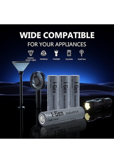 I-gen Industrial E003 Inr 18650 3.7v 2500 Mah 12c 9.25wh Li-ıon Şarjlı Pil Düz Başlı Lityum Pil Tekli Paket