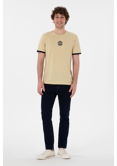 U.S. Polo Assn. Erkek Regular Fit Bisiklet Yaka Açık Haki Tişört 50306900-VR183