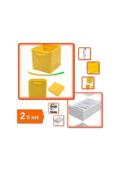 Sarı Çok Amaçlı Dolap İçi Düzenleyici Kutu + 8 Bölmeli Xl Pratik Çekmece Organizer - 2li Set U7j3y7 Belirtilmemiş