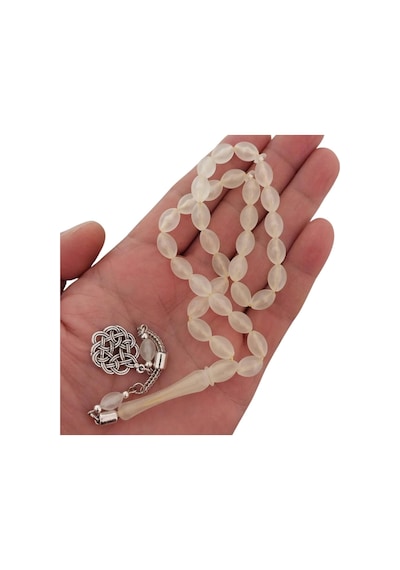 Kedi Gözü Fosforlu Tesbih, Karanlıkta Parlayan Renk Değiştiren 33'lü Tespih, Akrilik Malzeme, 7x11mm Boncuk, Güm
