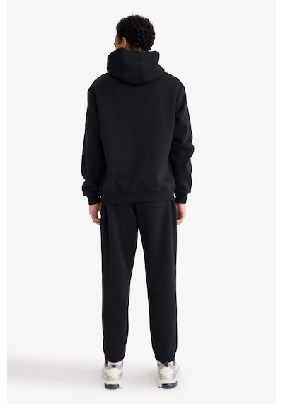 Defacto Regular Fit 2li Eşofman Takımı Kapüşonlu Sweatshirt Eşofman Altı F9624ax25aubk81 Siyah-bk81