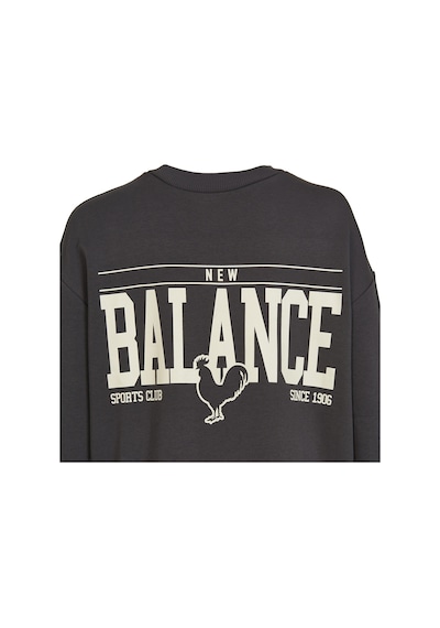 New Balance 3401 Erkek Gri Yuvarlak Yaka Sweatshirt Gri