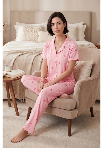Lela Bayan Pijama Takımı 65750101y Açık Pembe
