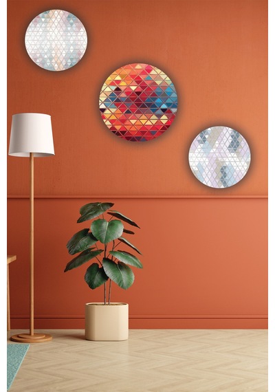 Kristal Desenli Mdf Ahşap Duvar Tablosu, Salon, Yatak Odası Dekoratif Süs