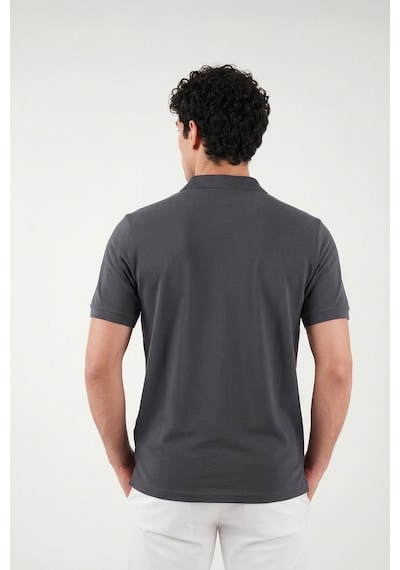 Buratti Pamuklu Regular Fit Düğmeli Erkek Polo Yaka T Shirt 5902127 Antrasit