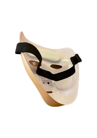 Schulzz Tam Yüz Mat Altın PVC Cosplay Maske