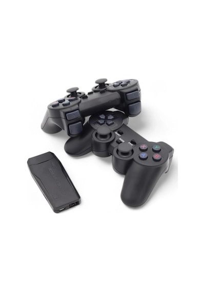 Siyah 2.4g Kablosuz Oyun Kolu Gamepad Çiftli Set Bluetooth Özelliği Olmadan - Elektronik