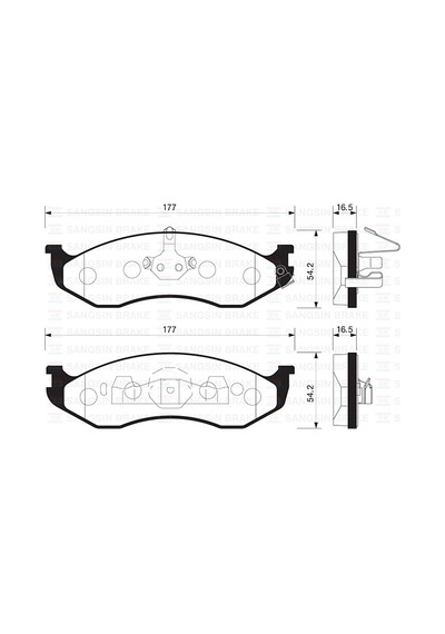 Sangsın Sp1112 Ön Fren Balata Jeep Grand Cherokee I 4.0l 5.2l 91-99 . Wrangler 96-07 4713175-83504371-wva21822 1 Takım