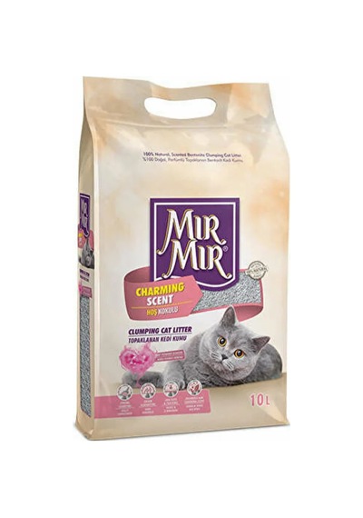 MırMır Bebek Pudrası Kokulu İnce Taneli Topaklaşan Kedi Kumu 2 x 10 L