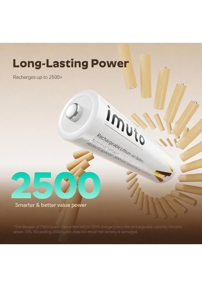 3600mwh Aa Şarj Edilebilir Lityum Pil 4 Lü Paket