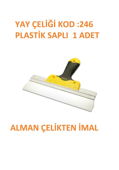 Dekor Eğri Saplı Ispatula Yay Çeliği Plastik Sap Kod : 246