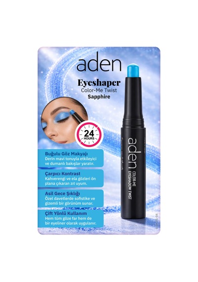 Aden Eyeshadow Twist - Asansörlü Göz Farı 04 Sapphire Safir 0
