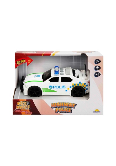 1:20 Maxx Wheels Sesli Ve Işıklı Polis Arabası 19 Cm