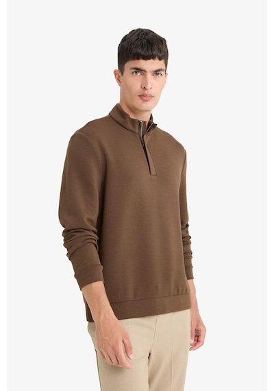 Defacto Regular Fit Dik Yaka Yarım Fermuarlı Sweatshirt F2821ax25aubn595 Kahve Defacto Regular Fit Dik Yaka Yarım Fermuarlı Sweatshirt F2821ax25aubn595 Kahve
