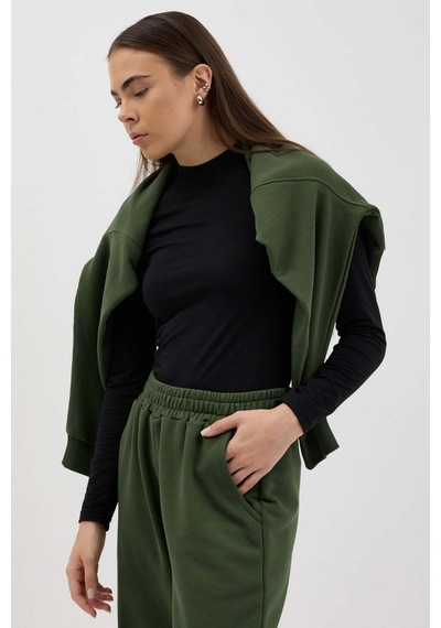 Buly Cozy Beli Lastikli Jogger Eşofman Altı Yeşil