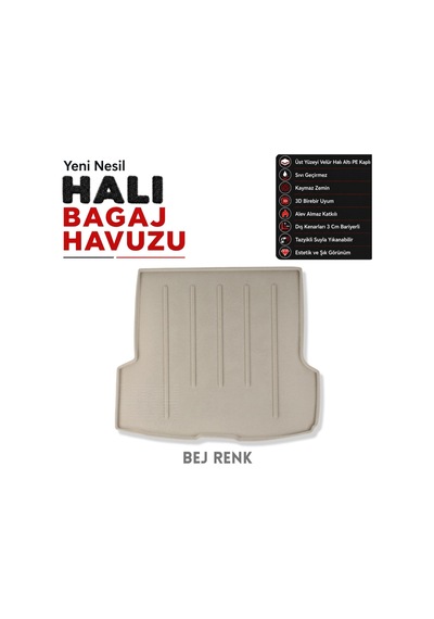 Bmw 4 Gran Coupe Halı Bagaj Havuzu F36 2014-2020 Arası Bej Renk