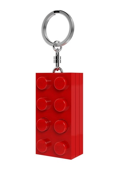 Lego Iconic Ke234hr Brick 2x4 Red Led Key Chain