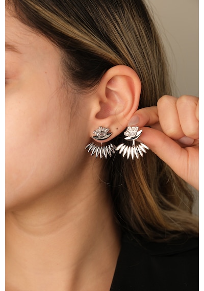 Çildan Womens Silver Özel Tasarım Küpe